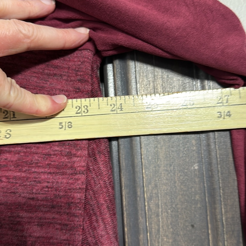 LOGO Lori Goldstein heathered red zip up cardigan with pockets Size L‎ - Picture 7 of 8